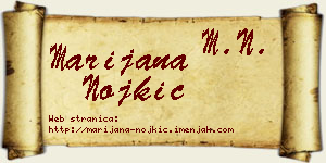 Marijana Nojkić vizit kartica